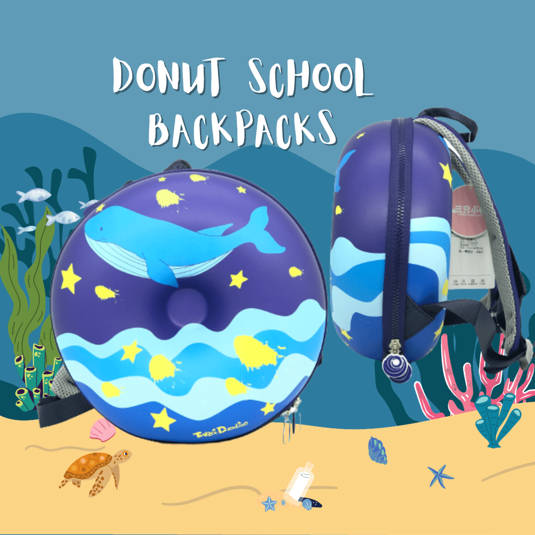 Donut Water Proof School Backpacks