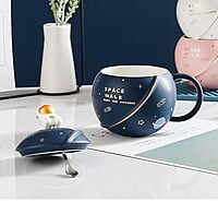 Astronaut Coffee Mug with Lid & Spoon| Astronaut Coffee Mug with Lid & Spoon|