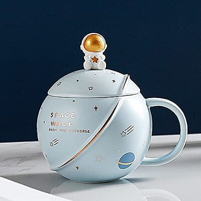 Astronaut Coffee Mug with Lid & Spoon| Astronaut Coffee Mug with Lid & Spoon|