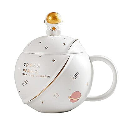 Astronaut Coffee Mug with Lid & Spoon| Astronaut Coffee Mug with Lid & Spoon|