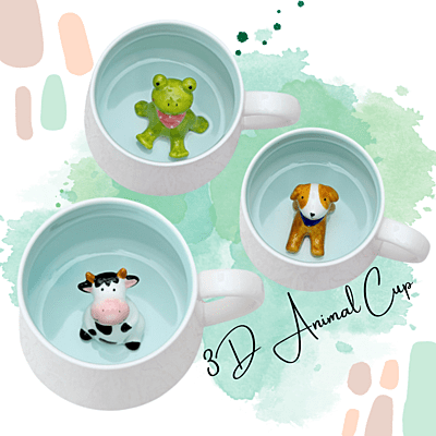 3D Animal Cup Coffee Mug
