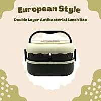 European Style Double Layer Antibacterial Lunch Box European Style Double Layer Antibacterial Lunch Box