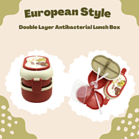 European Style Double Layer Antibacterial Lunch Box European Style Double Layer Antibacterial Lunch Box