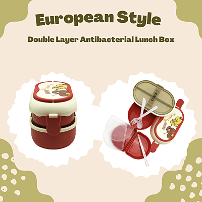 European Style Double Layer Antibacterial Lunch Box European Style Double Layer Antibacterial Lunch Box
