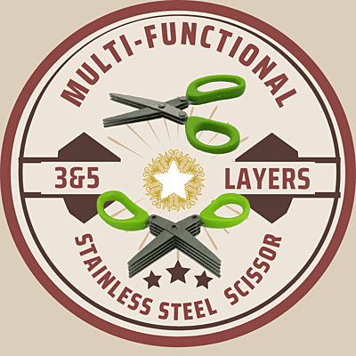 Stainless Steel Five & Three -Layer Scissor