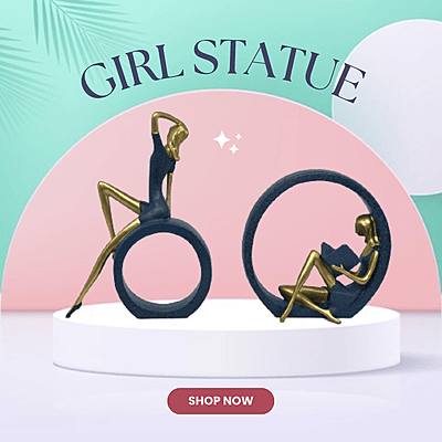 Reading & Dancing Girl statue Reading & Dancing Girl statue
