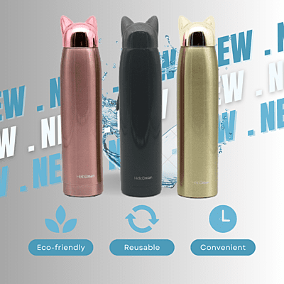 Stainless Steel cat head Thermal Water bottle